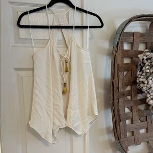 Alice & Trixie Offwhite Camisole Top with Gold Tassels